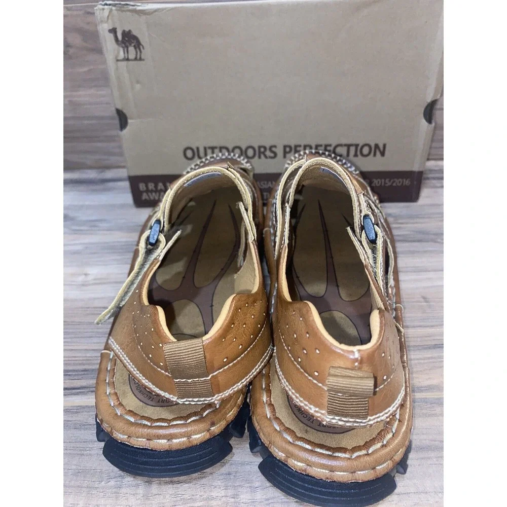 READ DESCRIPTION CAMEL CROWN Men's Leather  Closed toe Fishermen Sandal , Sz‎